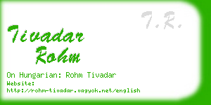 tivadar rohm business card